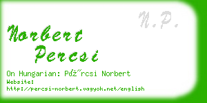 norbert percsi business card